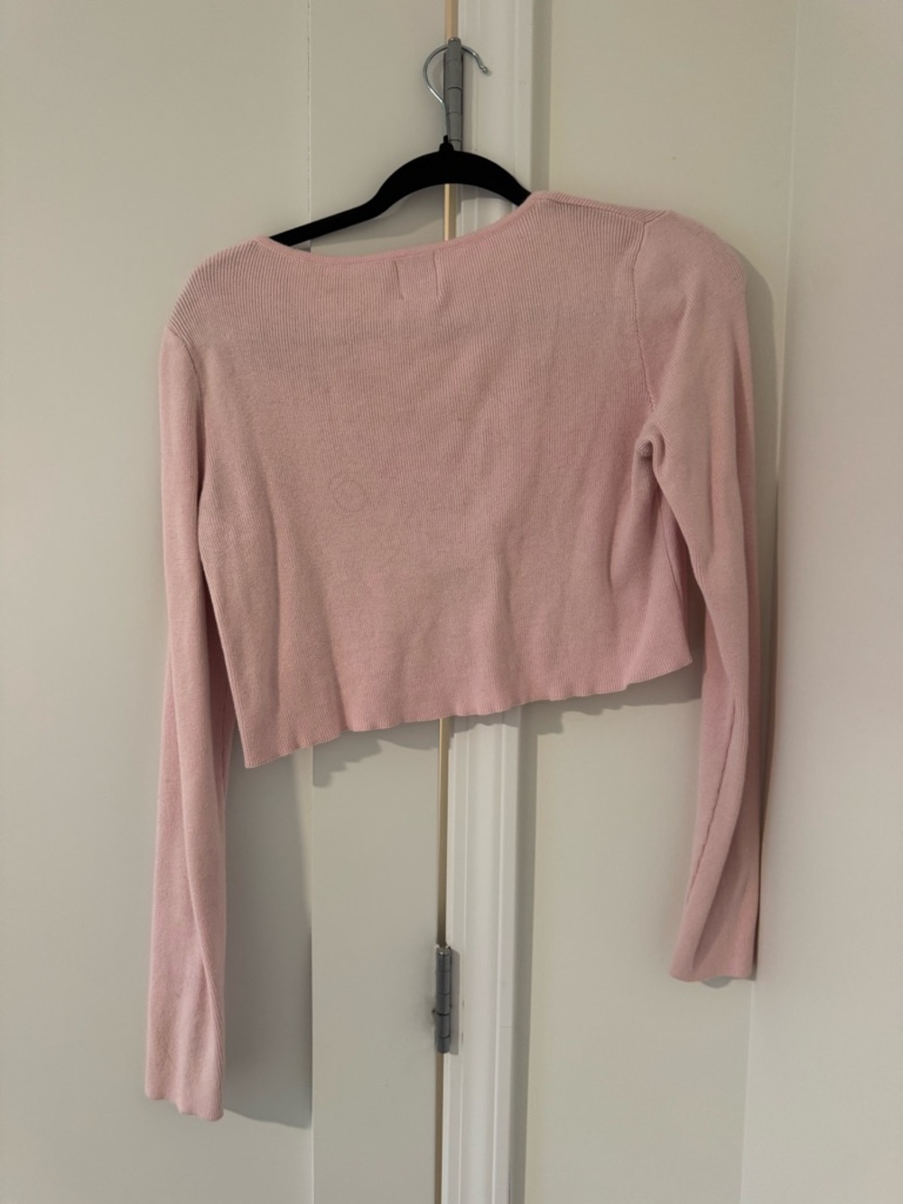 Princess Polly Light Pink Cropped Button Cardigan - Picture 3 of 3